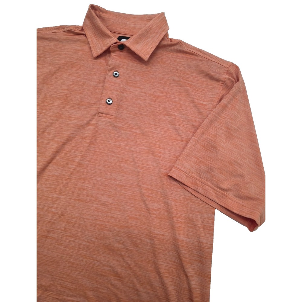 Footjoy Golf Polo‎ Men Size Medium Coral/Orange Heathered Shirt